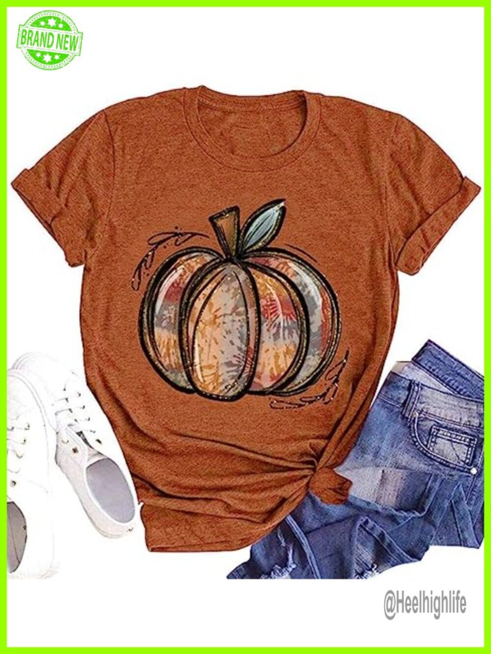 Women's Fall Thanksgiving Pumpkin Graphic Tee Short Sleeve Crew Neck Loose Fit